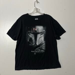 Star Wars The Mandalorian Bounty‎ Hunter Shadow Graphic Black  T-Shirt Size XL